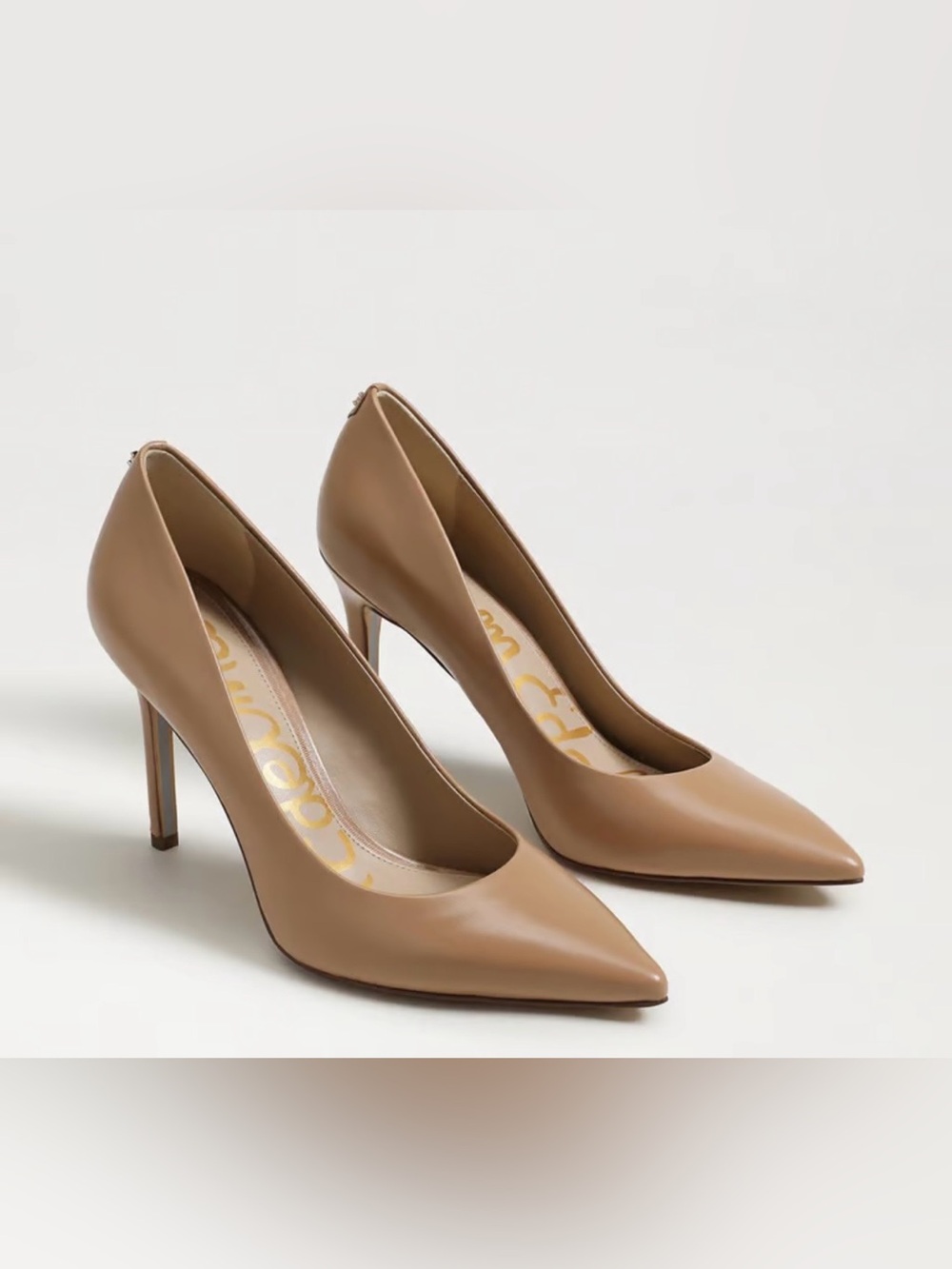 Sam Edleman Hazel Pointed Toe Pump French Sand Leather Never Worn
